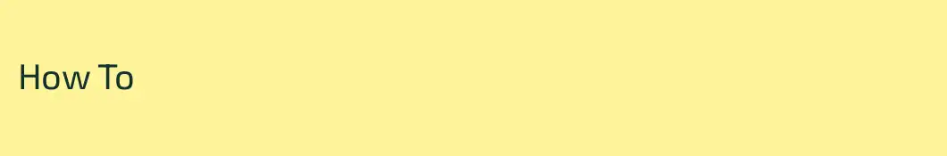 How To